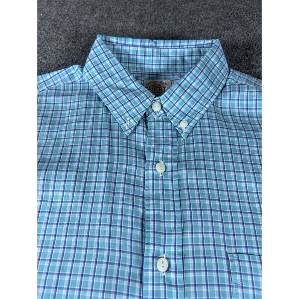 Faherty Long Sleeve Shirt Men Size M Green BluePlaid Button Up Casual - Picture 7 of 7